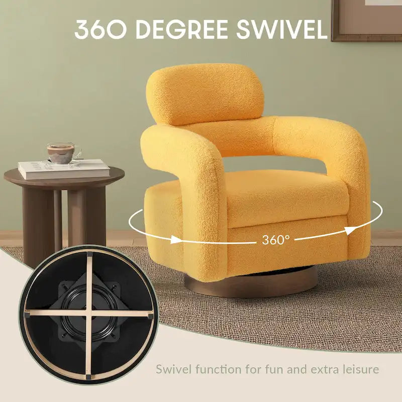 Fauteuil pivotant Sherpa large de 29 po