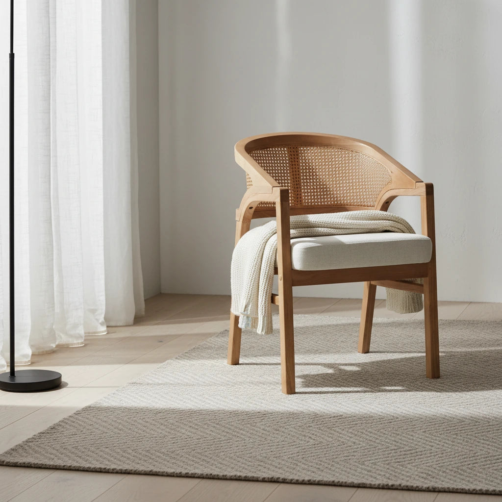 Chaise de salle à manger cannée (lot de 2)