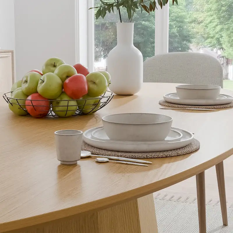 Table à manger ovale 67 po avec 3 options de couleur pour 6 personnes - 67x33.5x31
