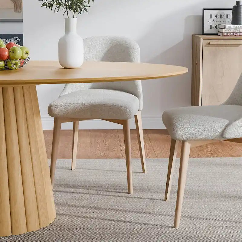 Table à manger ovale 67 po avec 3 options de couleur pour 6 personnes - 67x33.5x31
