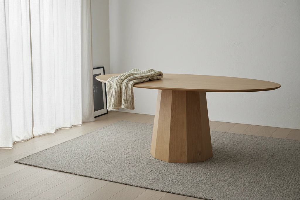 Table à manger ovale 67 po avec 3 options de couleur pour 6 personnes - 67x33.5x31
