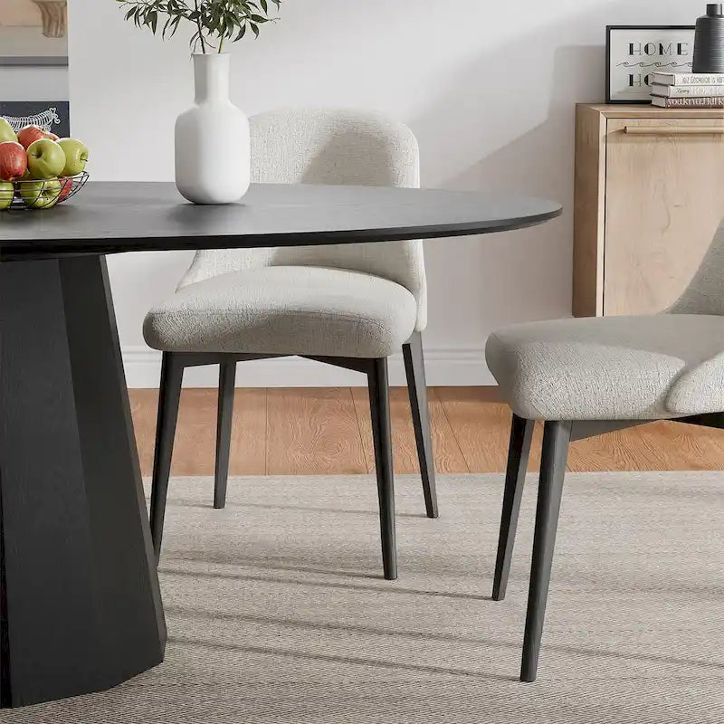 Table à manger ovale 67 po avec 3 options de couleur pour 6 personnes - 67x33.5x31