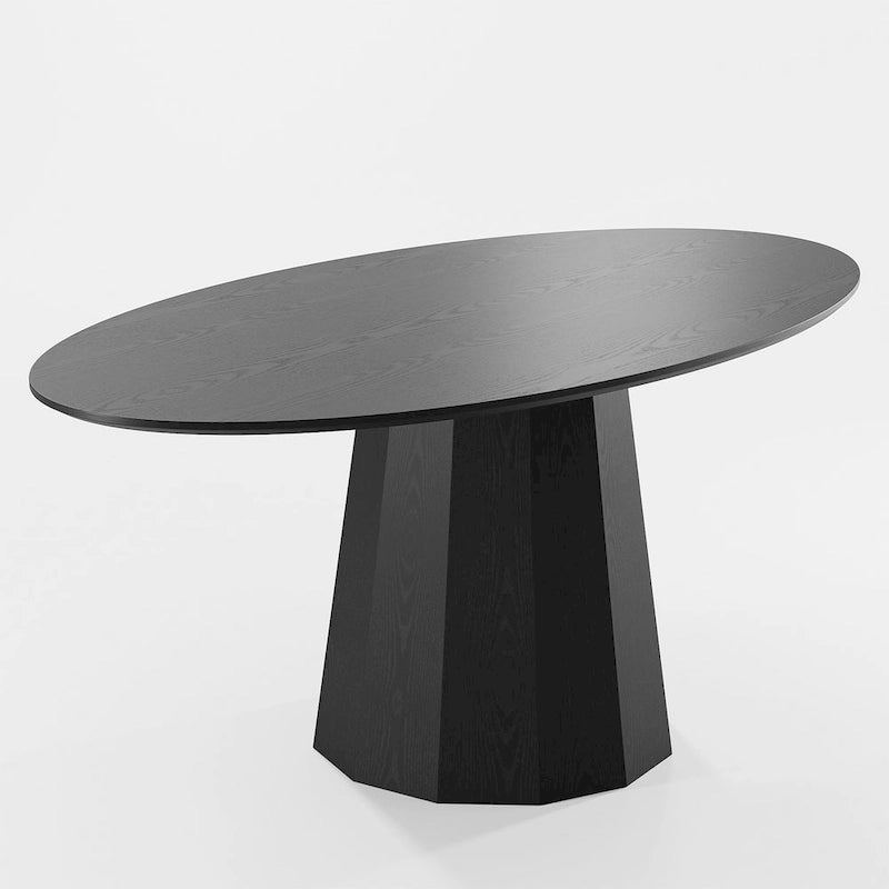 Table à manger ovale 67 po avec 3 options de couleur pour 6 personnes - 67x33.5x31