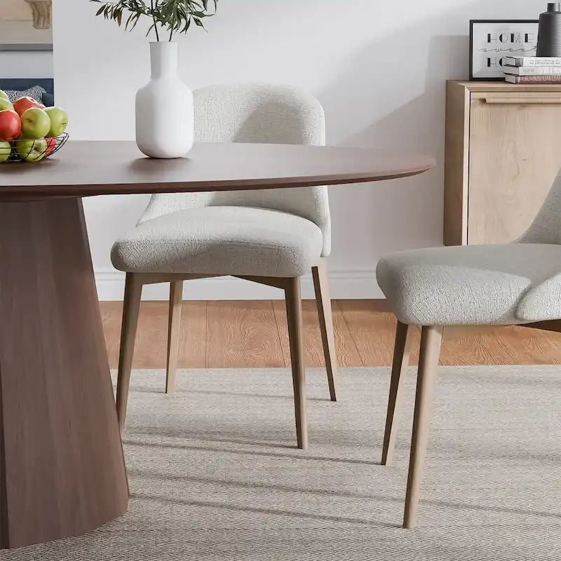Table à manger ovale 67 po avec 3 options de couleur pour 6 personnes - 67x33.5x31