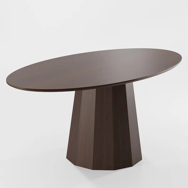 Table à manger ovale 67 po avec 3 options de couleur pour 6 personnes - 67x33.5x31