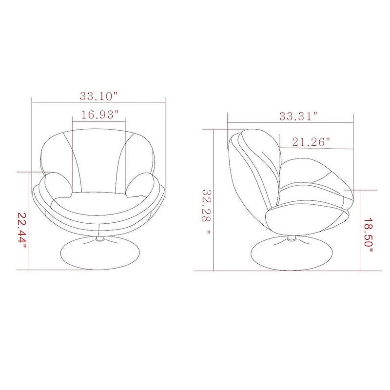 Fauteuil d'appoint décontracté en tissu kaki