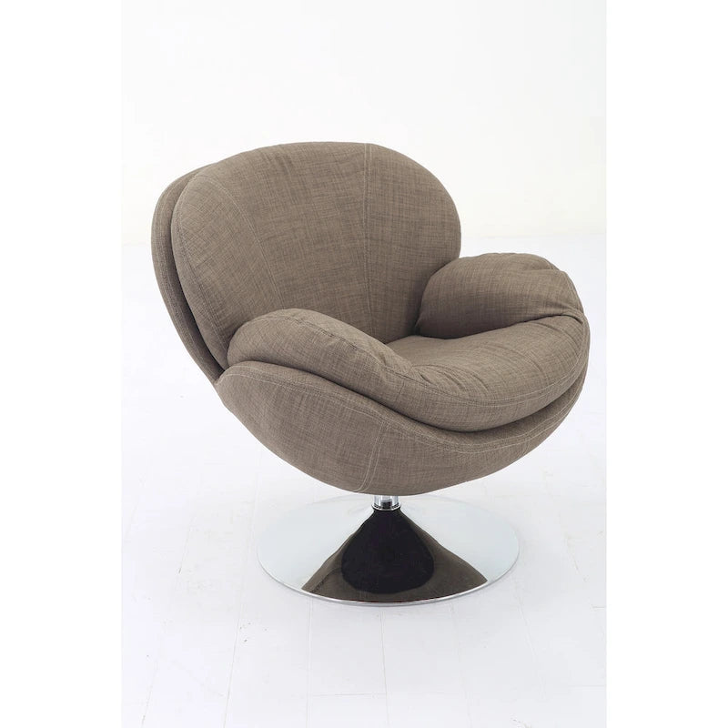 Fauteuil d'appoint décontracté en tissu kaki