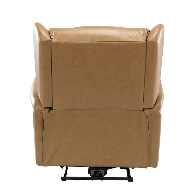 Fauteuil inclinable électrique en cuir véritable avec port USB - Lot de 2