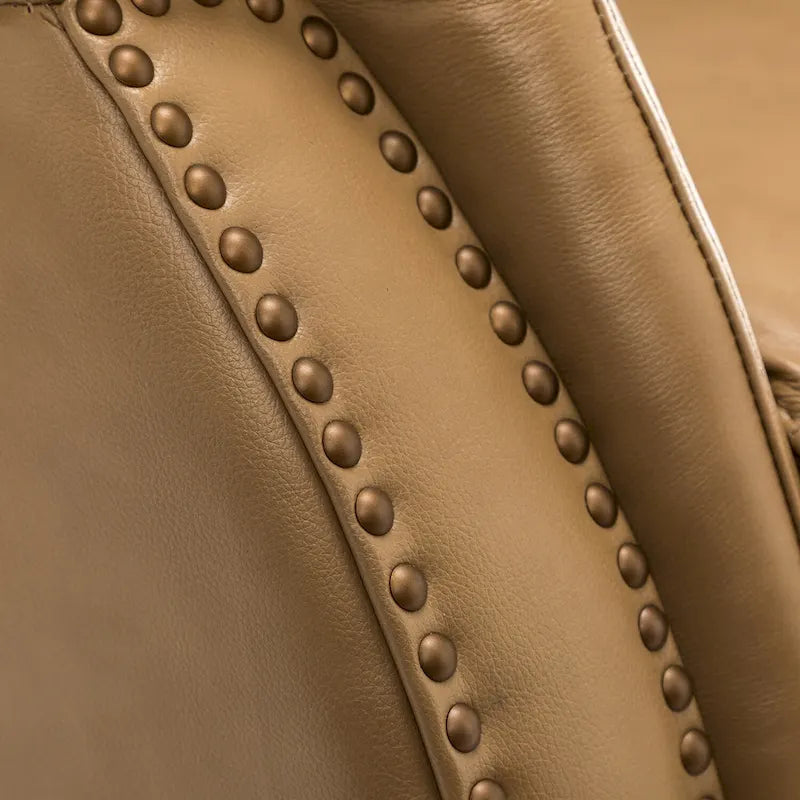 Fauteuil inclinable électrique en cuir véritable avec port USB - Lot de 2