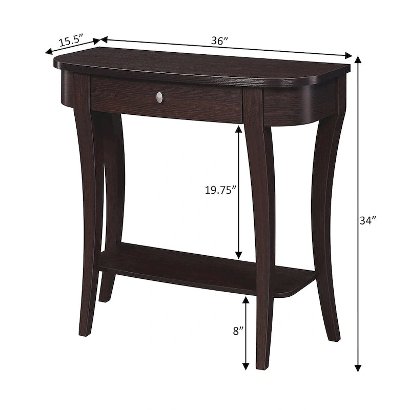 Console à 1 tiroir avec étagère