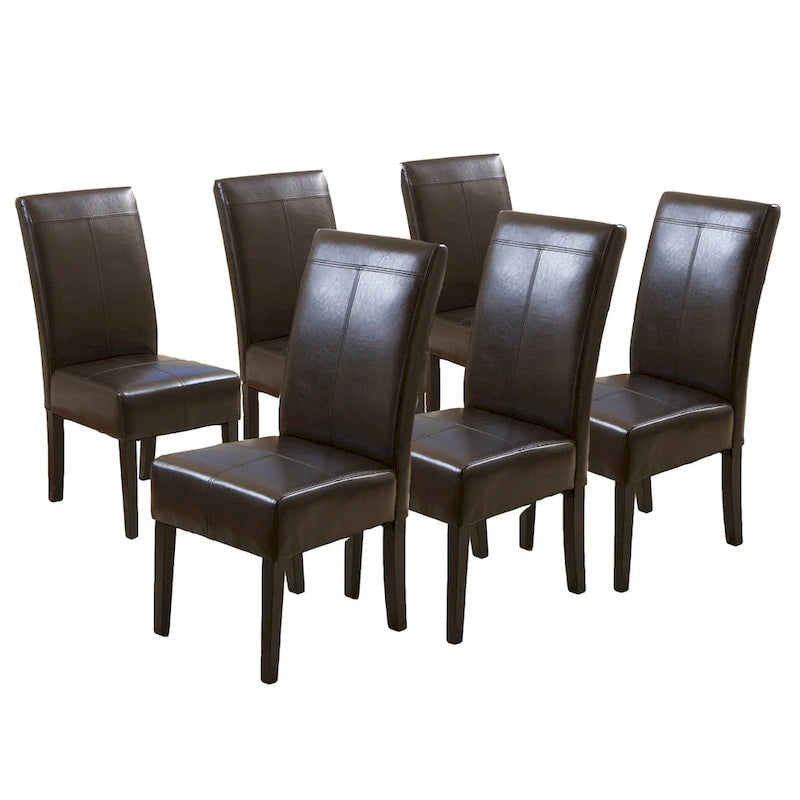 Chaises de salle à manger capitonnées à surpiqûres en T (lot de 6) par
