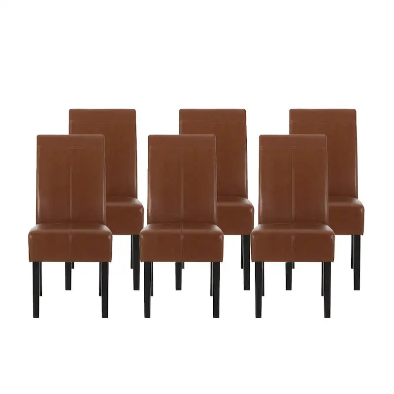 Chaises de salle à manger capitonnées à surpiqûres en T (lot de 6) par