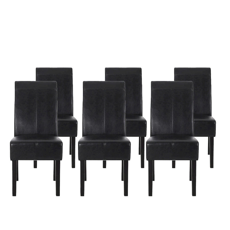 Chaises de salle à manger capitonnées à surpiqûres en T (lot de 6) par