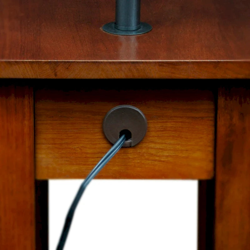 Table de lampe en bois massif de style Mission