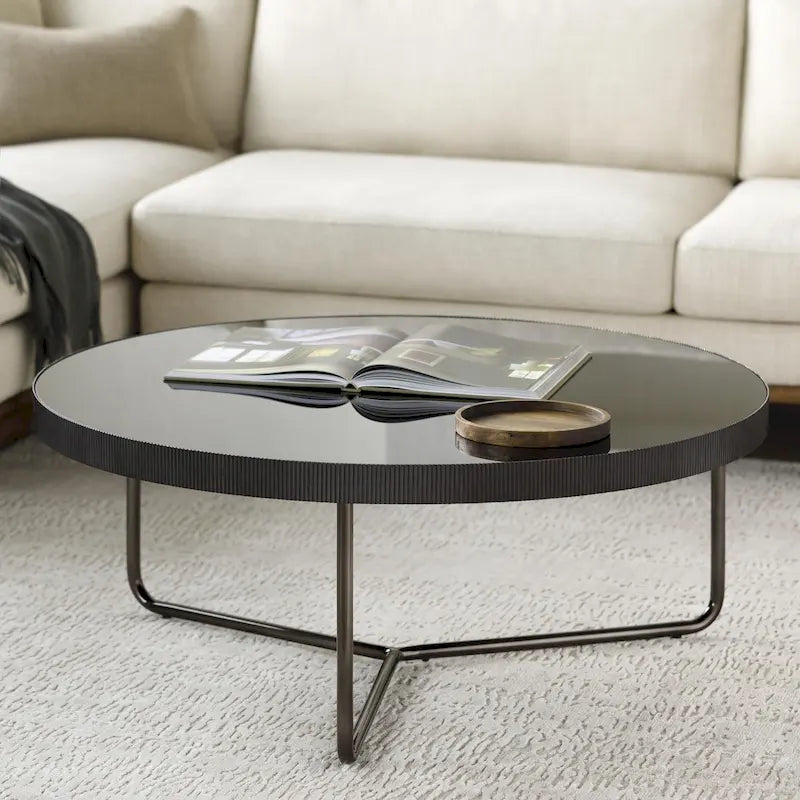 Table basse ronde faite à la main