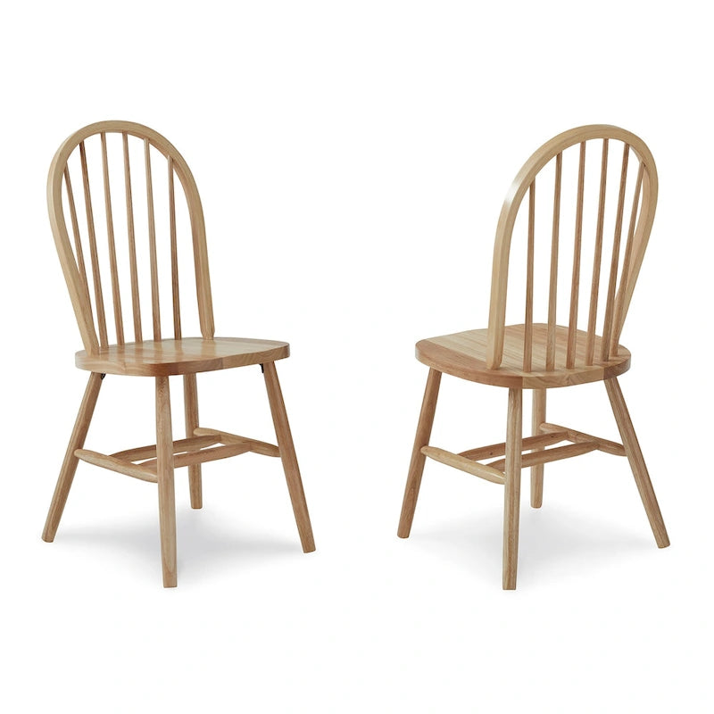 Chaise de salle à manger Windsor à dossier brochettes en bois massif