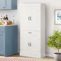 Meuble de cuisine autoportant de 71 po, grand meuble de rangement avec tiroir et étagères réglables, armoire de sol à 2 portes