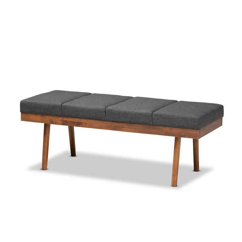 Banc en tissu style Mid-Century