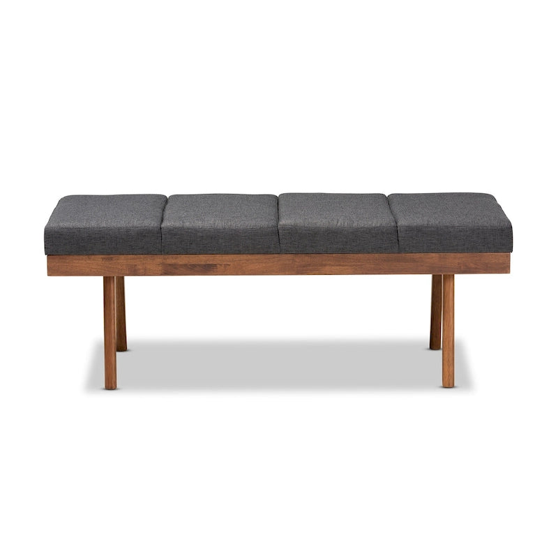 Banc en tissu style Mid-Century