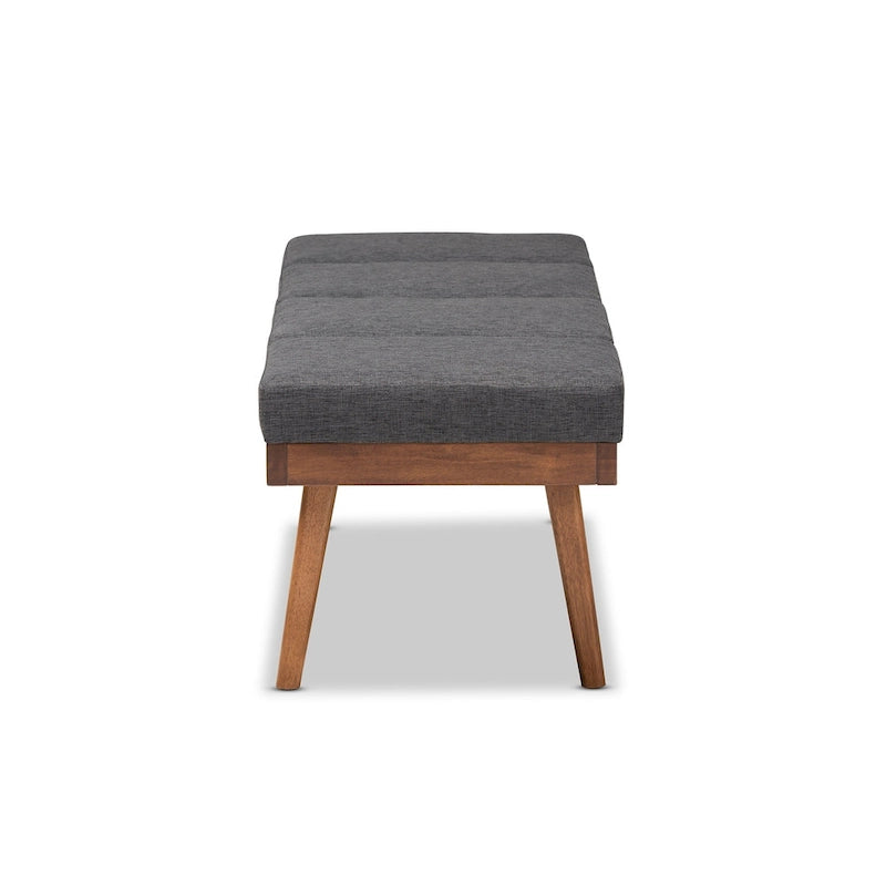 Banc en tissu style Mid-Century