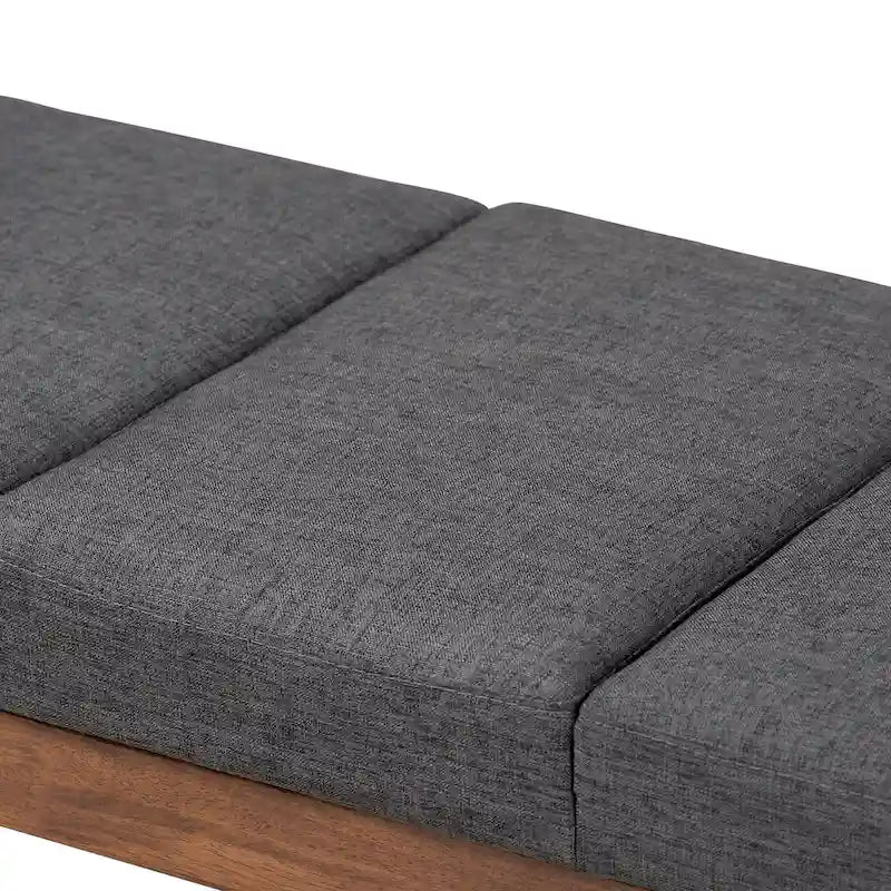Banc en tissu style Mid-Century