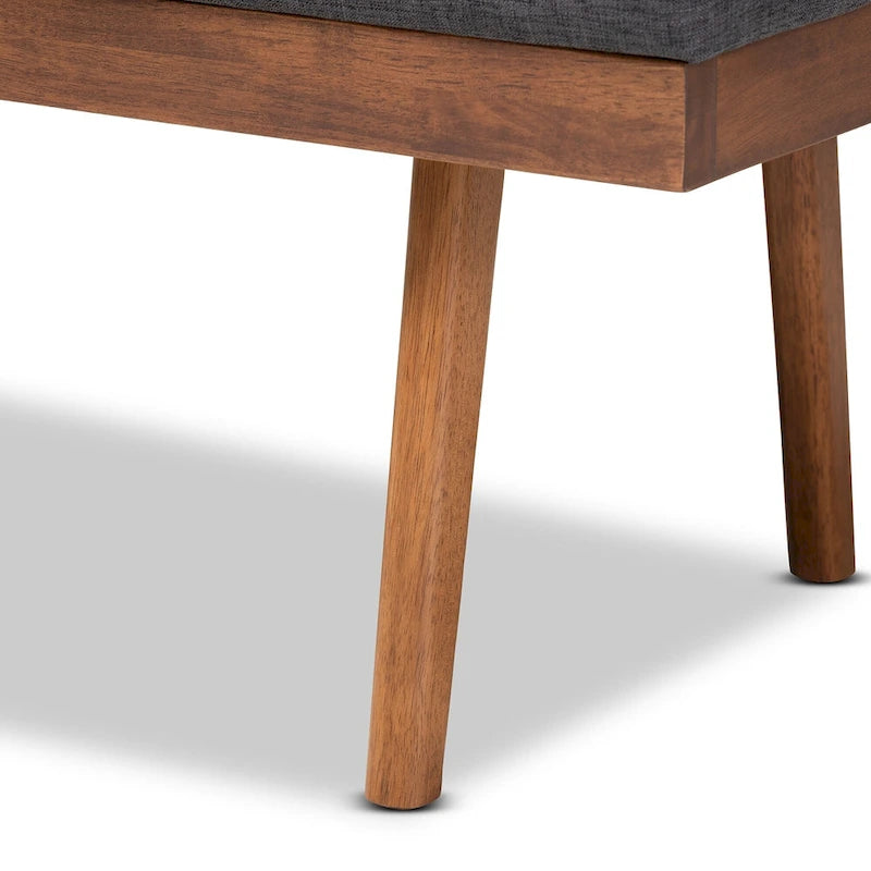 Banc en tissu style Mid-Century