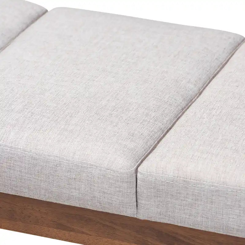 Banc en tissu style Mid-Century