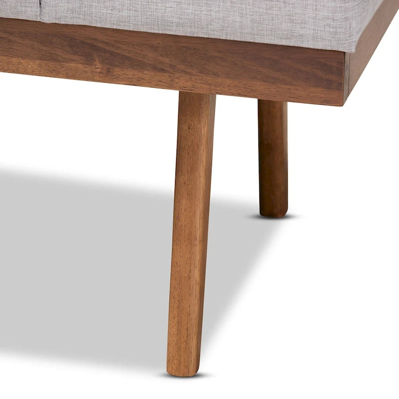 Banc en tissu style Mid-Century