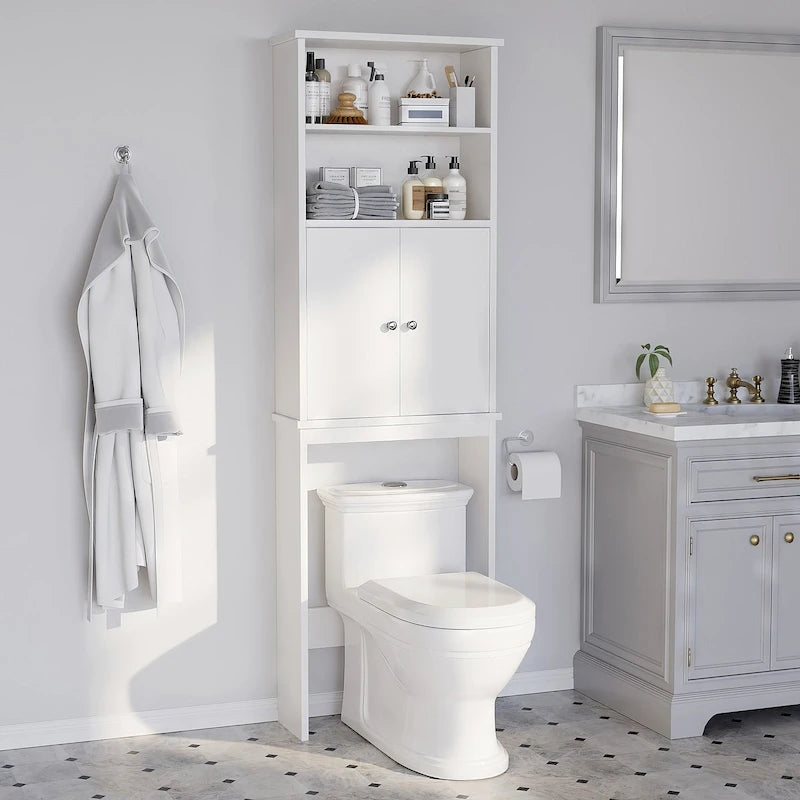 Meuble de rangement WC suspendu avec porte