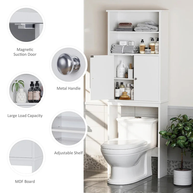 Meuble de rangement WC suspendu avec porte