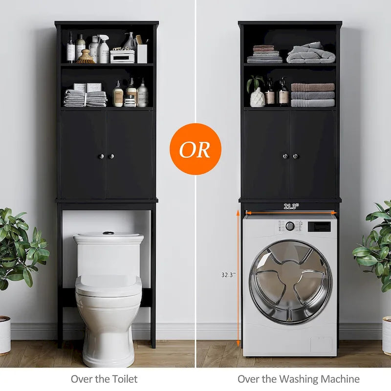 Meuble de rangement WC suspendu avec porte