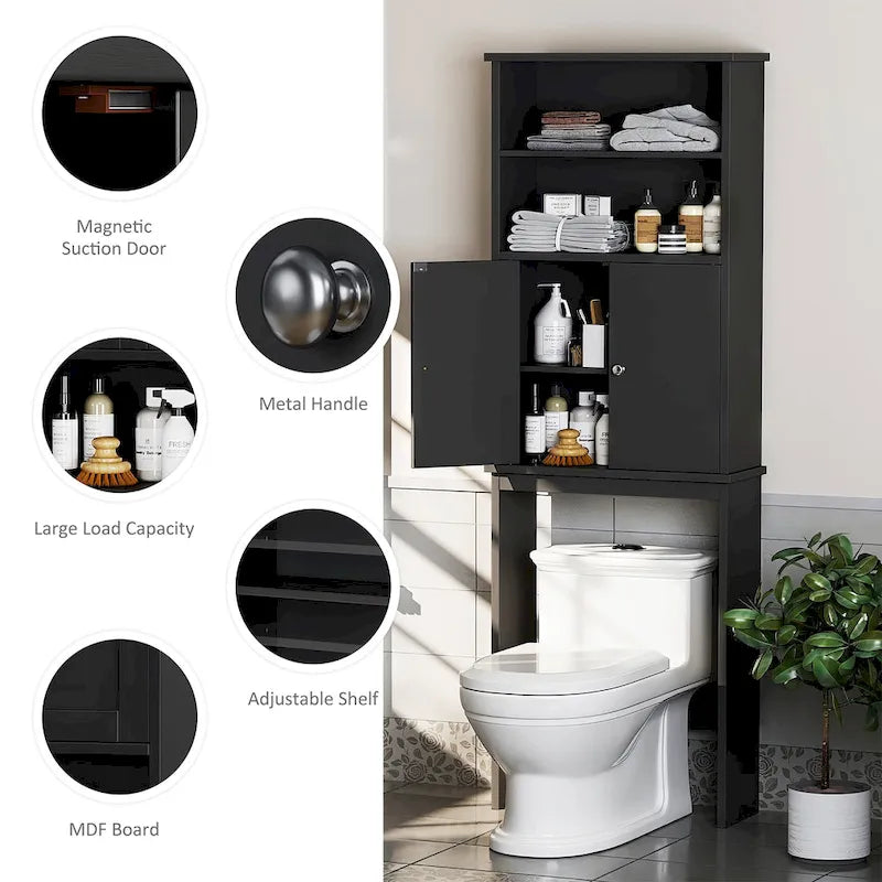 Meuble de rangement WC suspendu avec porte