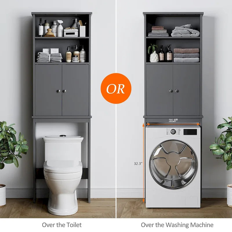 Meuble de rangement WC suspendu avec porte
