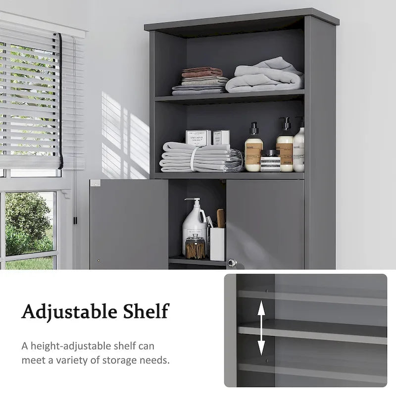 Meuble de rangement WC suspendu avec porte