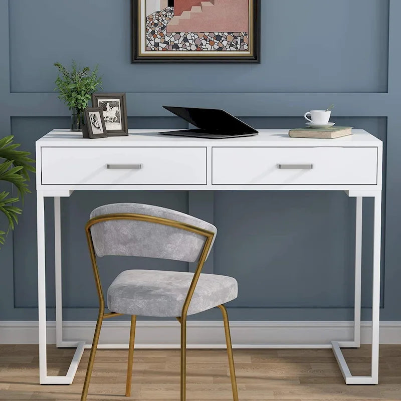 Bureau informatique avec tiroirs, bureau d'écriture