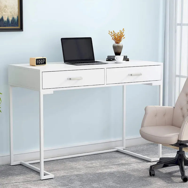 Bureau informatique avec tiroirs, bureau d'écriture