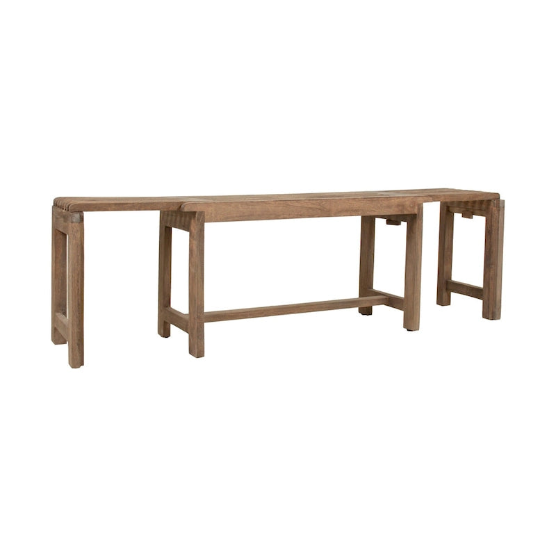 Banc extensible en manguier massif naturel par