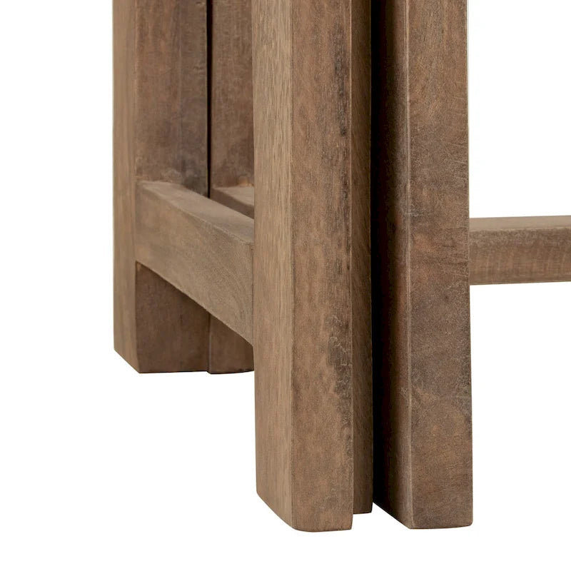 Banc extensible en manguier massif naturel par