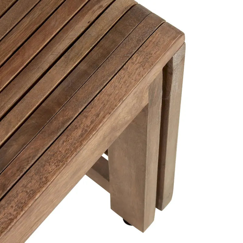Banc extensible en manguier massif naturel par