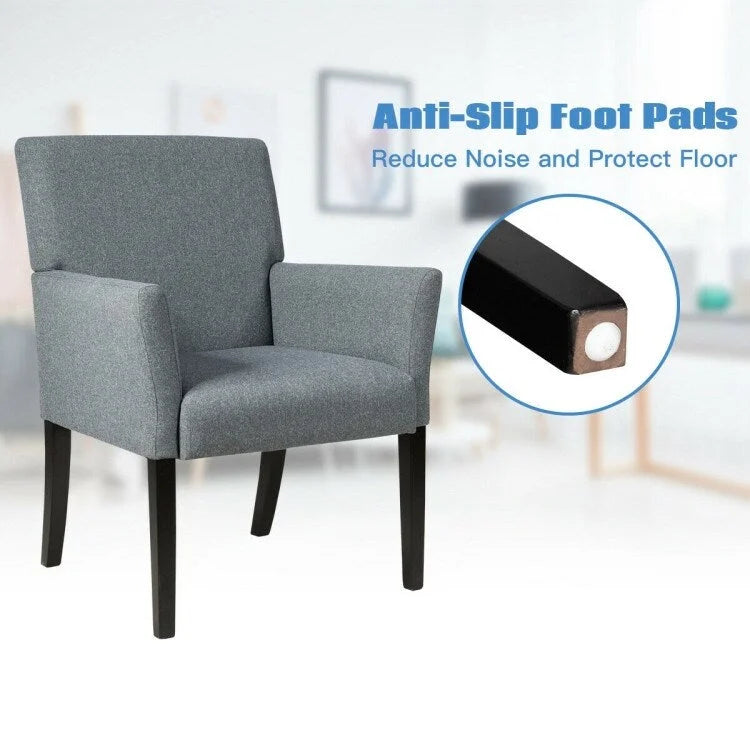 Chaise de réception pour visiteur, fauteuil de salle d'attente - 27,5 x 23 x 35,5 (L x l x H)
