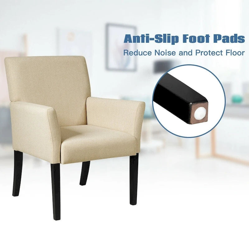 Chaise de réception pour visiteur, fauteuil de salle d'attente - 27,5 x 23 x 35,5 (L x l x H)