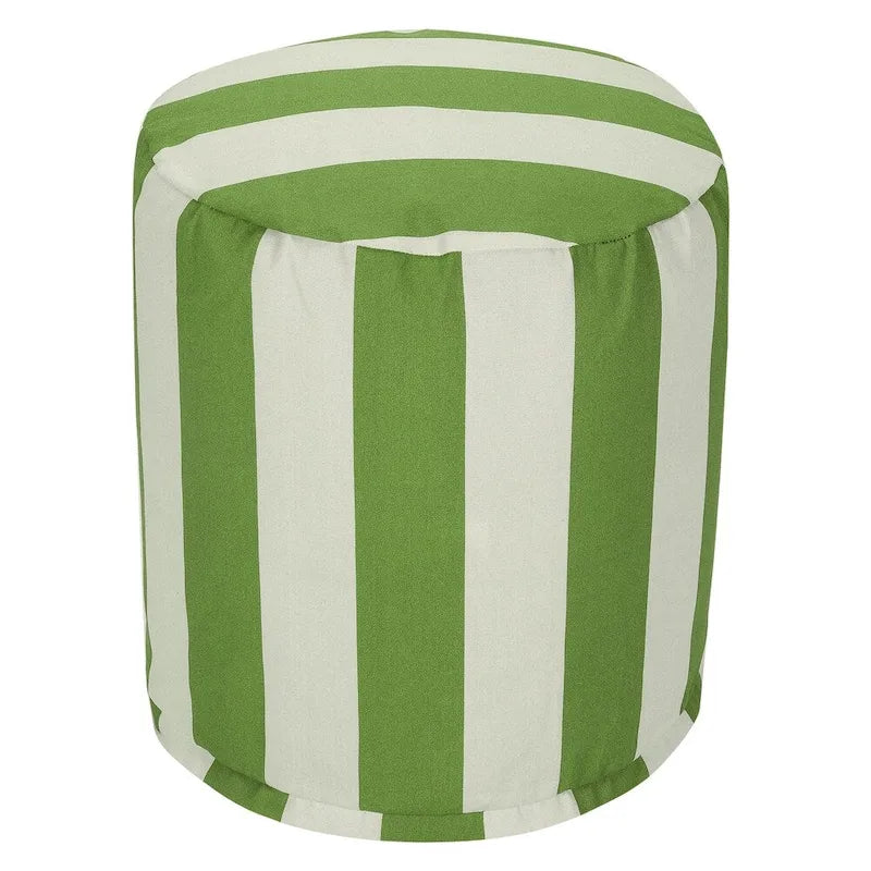 Pouf Ottoman Rayures Verticales Intérieur / Extérieur 16 L x 16 l x 17 H