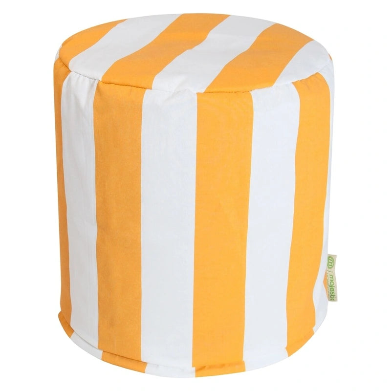 Pouf Ottoman Rayures Verticales Intérieur / Extérieur 16 L x 16 l x 17 H