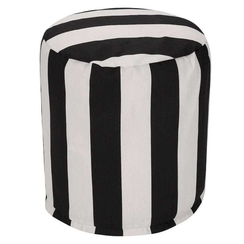 Pouf Ottoman Rayures Verticales Intérieur / Extérieur 16 L x 16 l x 17 H