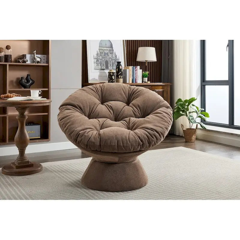 Fauteuil tonneau pivotant à 360° Grand fauteuil d'appoint pivotant