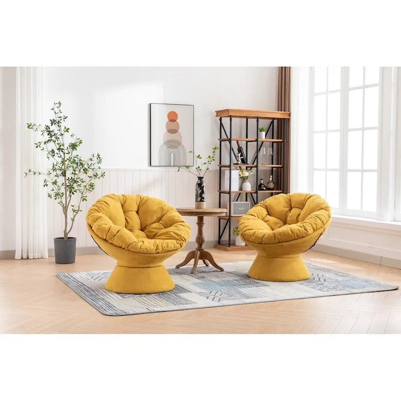 Fauteuil tonneau pivotant à 360° Grand fauteuil d'appoint pivotant