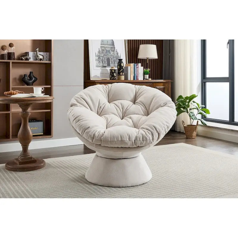 Fauteuil tonneau pivotant à 360° Grand fauteuil d'appoint pivotant