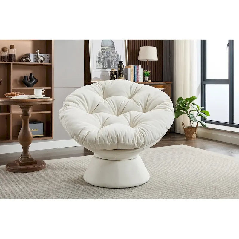 Fauteuil tonneau pivotant à 360° Grand fauteuil d'appoint pivotant