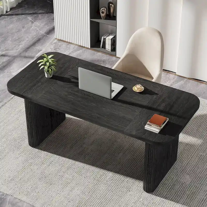 Bureau d'ordinateur 63 pour bureau à domicile, table d'écriture rectangulaire simple pour bureau d'étude ou chambre à coucher