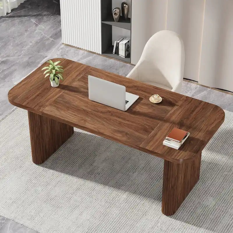 Bureau d'ordinateur 63 pour bureau à domicile, table d'écriture rectangulaire simple pour bureau d'étude ou chambre à coucher